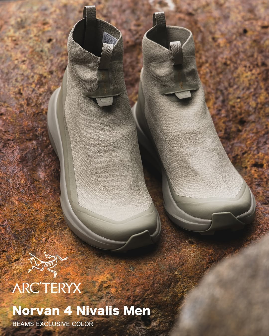 BEAMS × ARC’TERYX の新作エクスクルーシブモデル Norvan 4 Nivalis Men が11月8日(土)発売