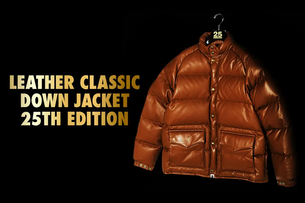 BAPE®『LEATHER CLASSIC DOWN JACKET』の25周年モデルが11月29日(土)発売