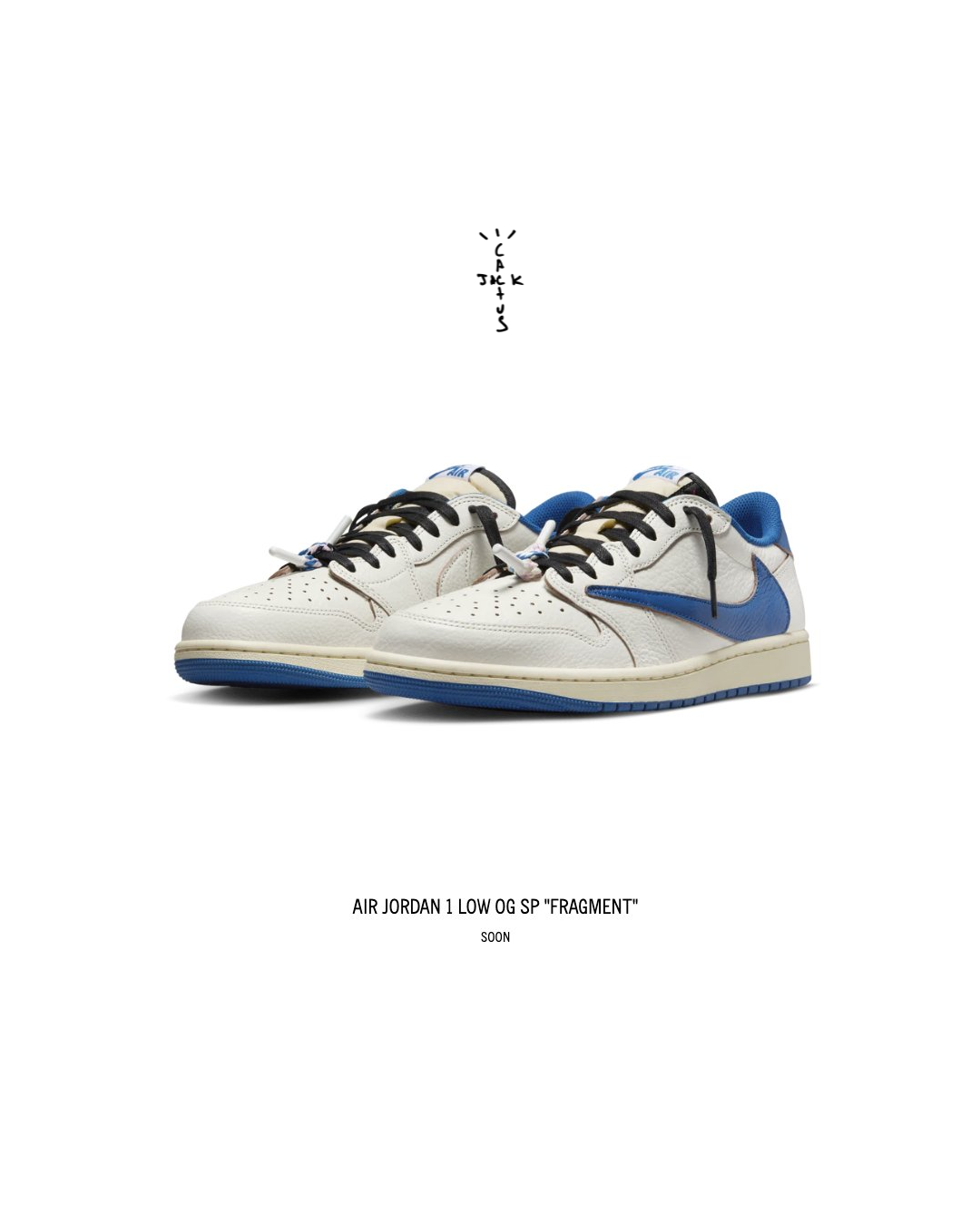 Travis Scott × fragment design × NIKE AIR JORDAN 1 LOW が公式オンラインに登場