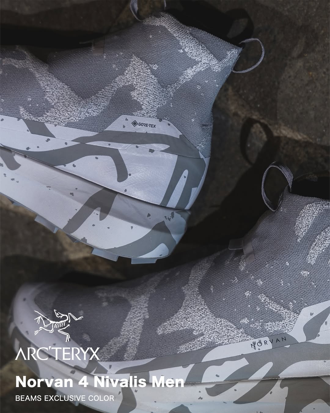 BEAMS × ARC’TERYX の新作エクスクルーシブモデル Norvan 4 Nivalis Men が11月8日(土)発売