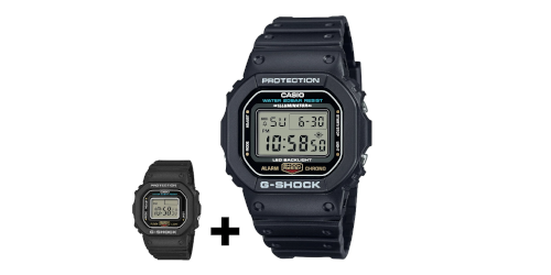 G-SHOCK nano DWN-5600 と G-SHOCK DW-5600UE-1JF のセット販売が実施