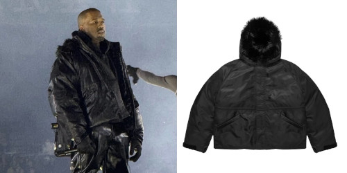 Ye が Travis Scott のライブで YEEZY の PK-01 Jacket を着用