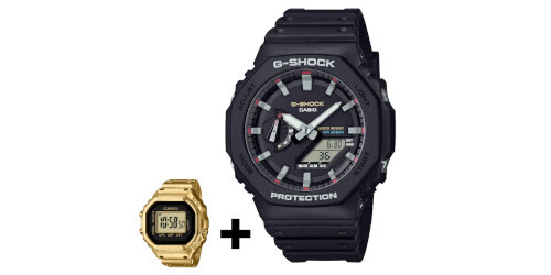 CASIO の リングウォッチ CRW-001G-9JR と G-SHOCK GA-2100RL-1AJF のセット販売が実施