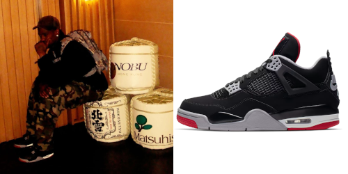 Travis Scott が NIKE AIR JORDAN 4 RETRO OG “Bred” を着用