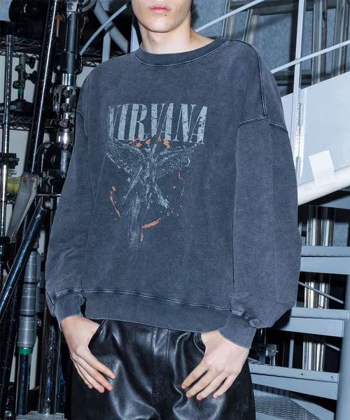 monkey time × NIRVANA『Printed Crew Neck Sweatshirt』が12月18日(木)発売