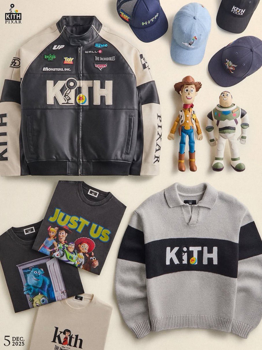 KITH × Pixar の2025年ホリデーコレクションが12月5日(金)発売予定