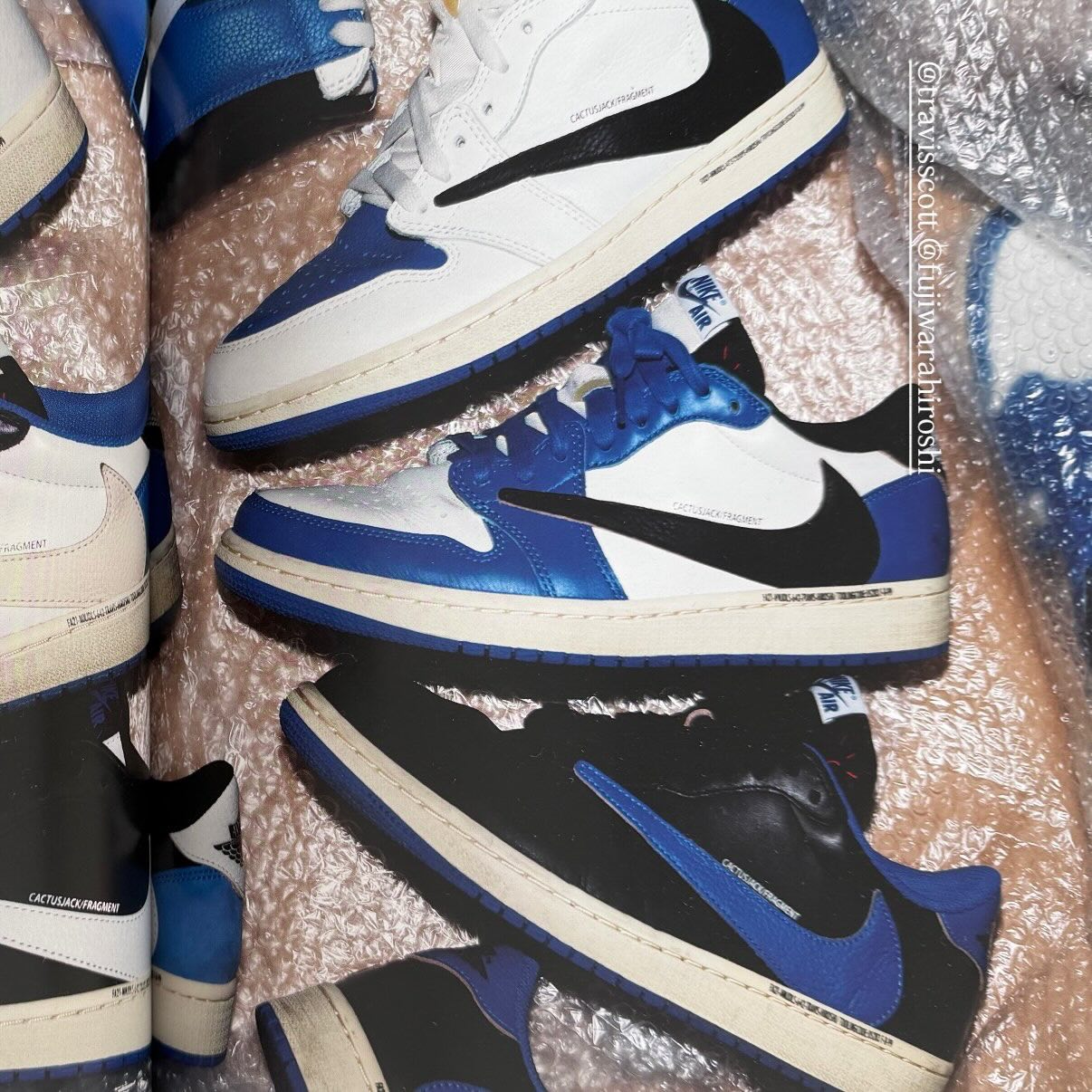 藤原ヒロシ の QUIET Magazine にて Travis Scott × fragment design × NIKE AIR JORDAN 1 LOW のサンプルが公開