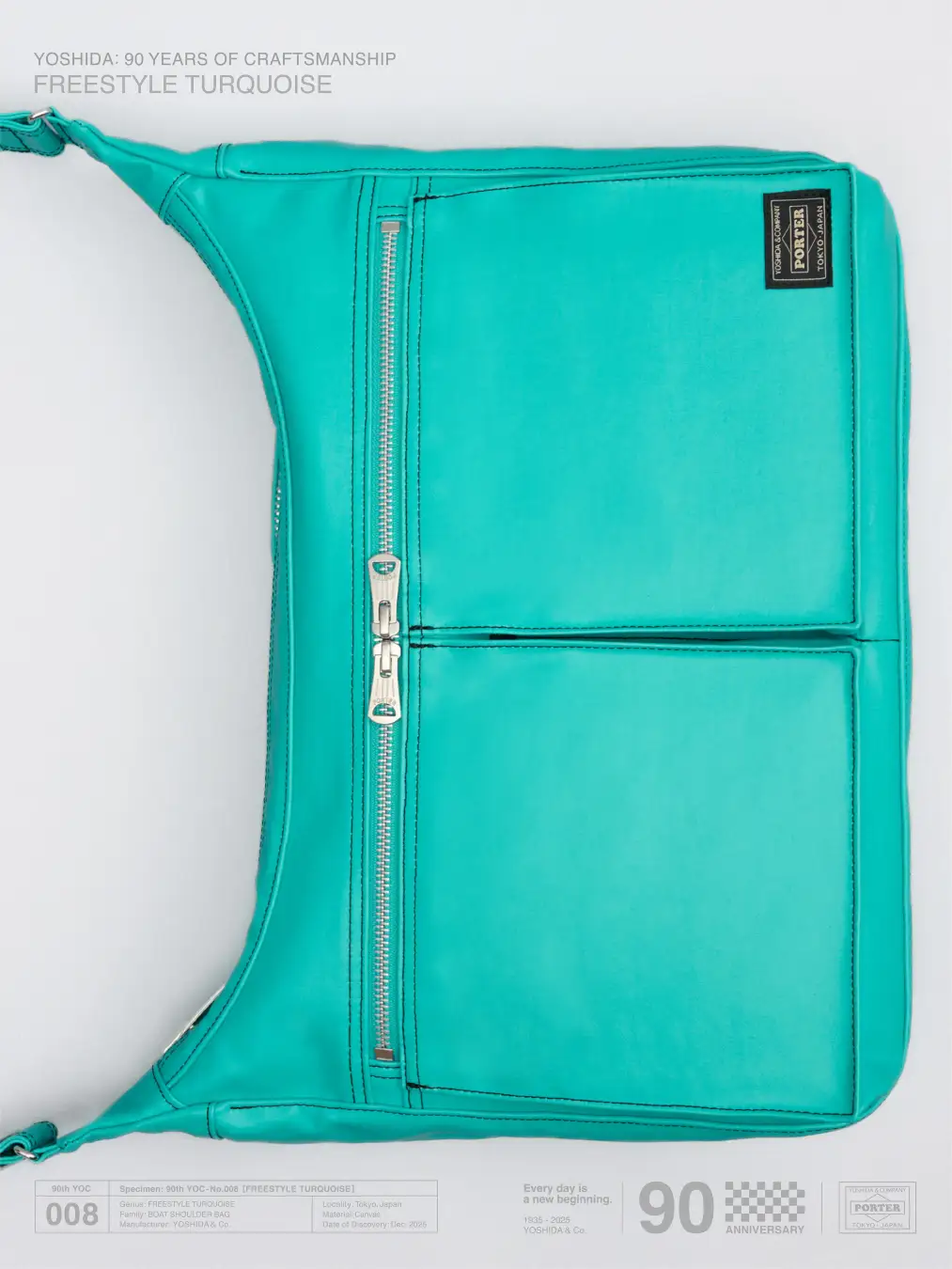 吉田カバン 創業90周年を記念した PORTER『FREE STYLE TURQUOISE』が12月17日(水)に発売予定