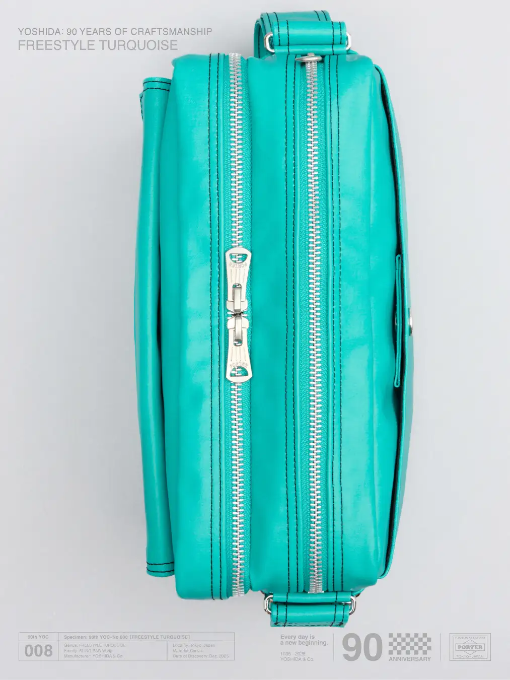 吉田カバン 創業90周年を記念した PORTER『FREE STYLE TURQUOISE』が12月17日(水)に発売予定