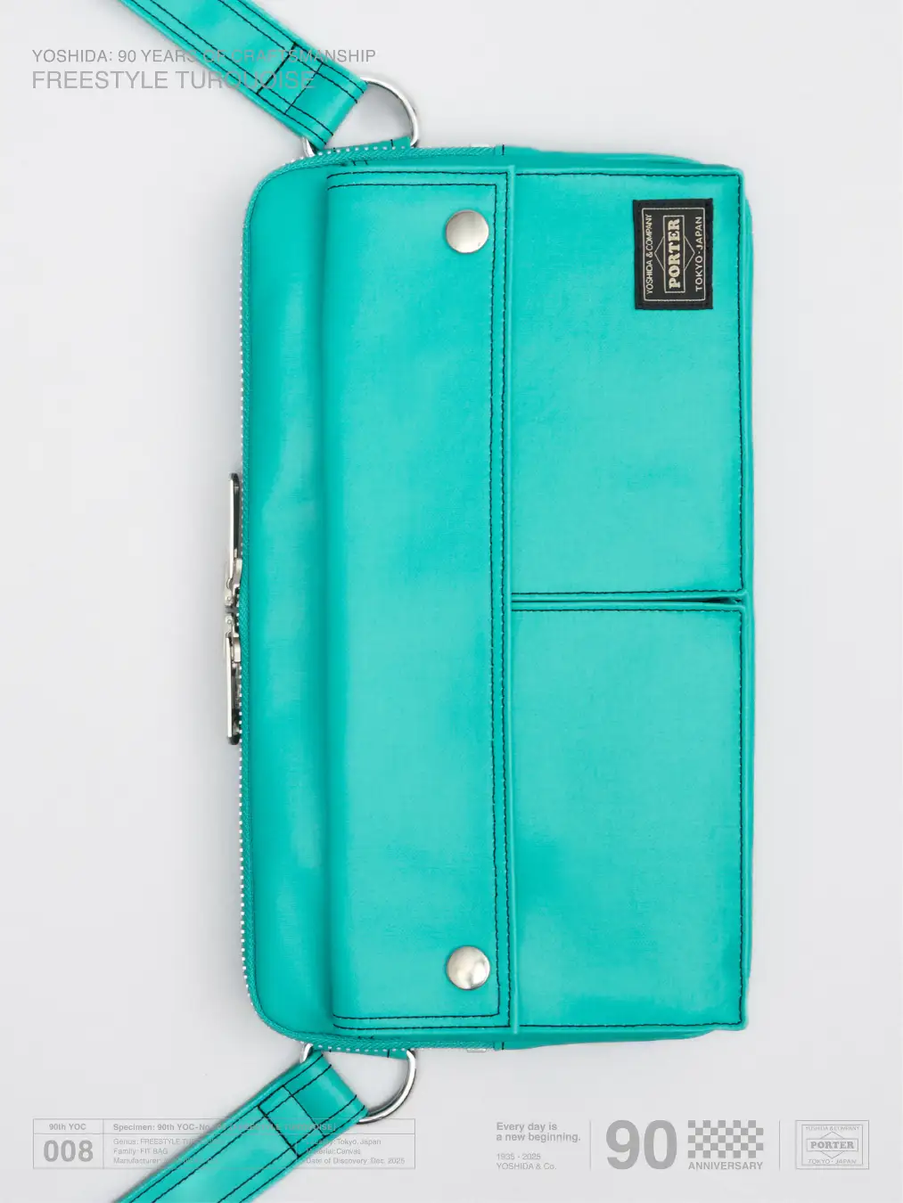 吉田カバン 創業90周年を記念した PORTER『FREE STYLE TURQUOISE』が12月17日(水)に発売予定