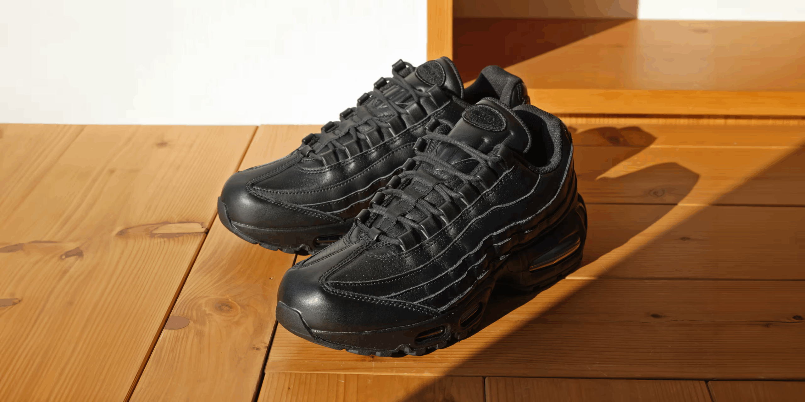 atmos が NIKE AIR MAX 95 BIG BUBBLE "Leather Triple Black" のWEB抽選を開始