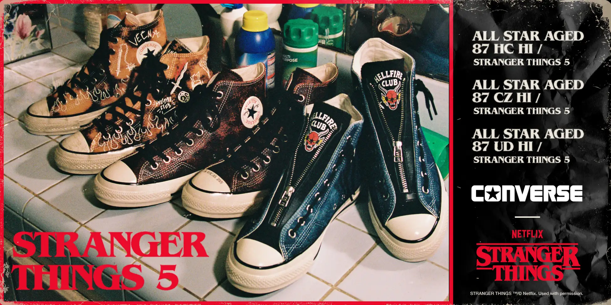 CONVERSE × Stranger Things のコラボスニーカー第2弾が1月23日(金)に発売予定