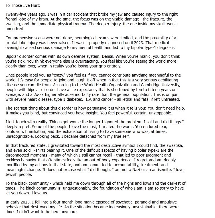 Ye (旧姓 カニエ・ウェスト ) が ウォール・ストリート・ジャーナル を通じ反ユダヤ的な発言を謝罪