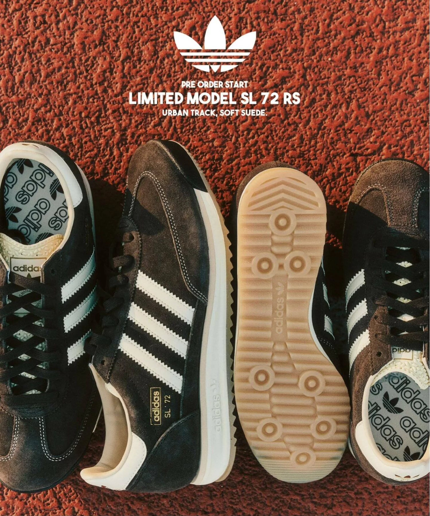 417 EDIFICE 限定展開となる adidas SL 72 RS “Brown” の先行予約が開始