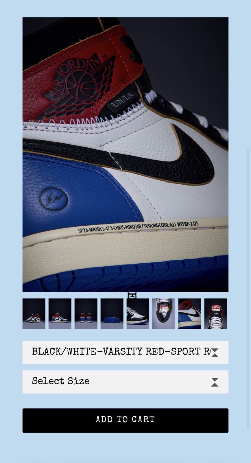 fragment design × UNION × NIKE AIR JORDAN 1 のアーリーアクセスページが公開