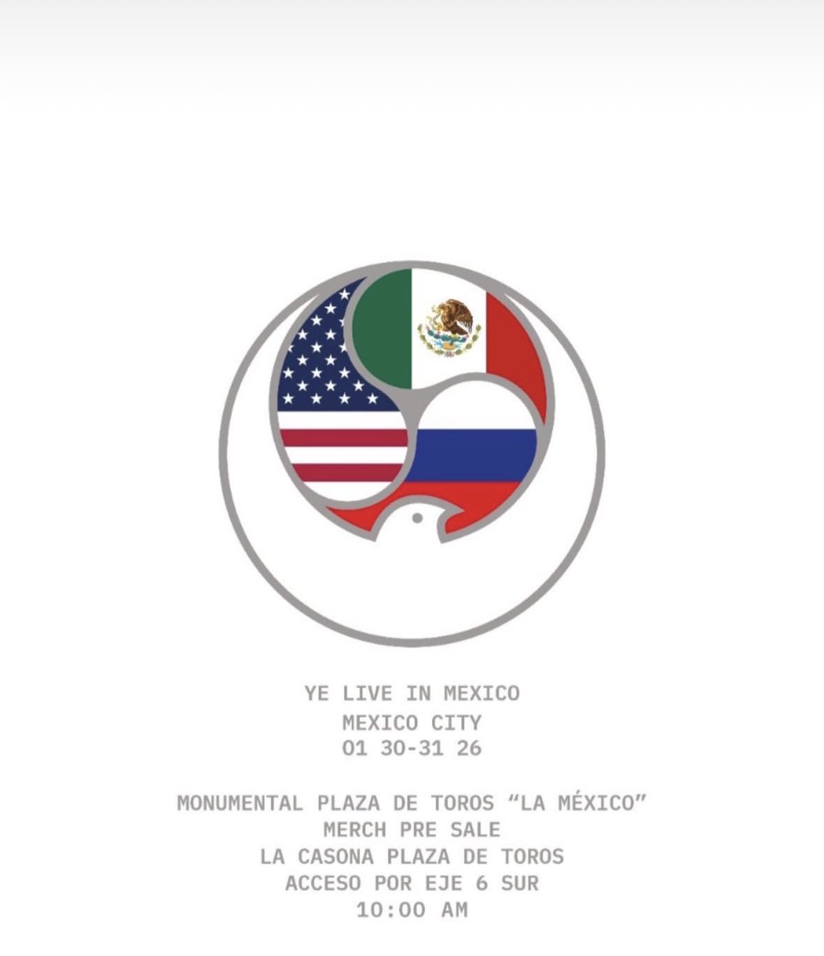 Ye (旧姓 カニエ・ウェスト ) がメキシコ公演のマーチコレクションを発売