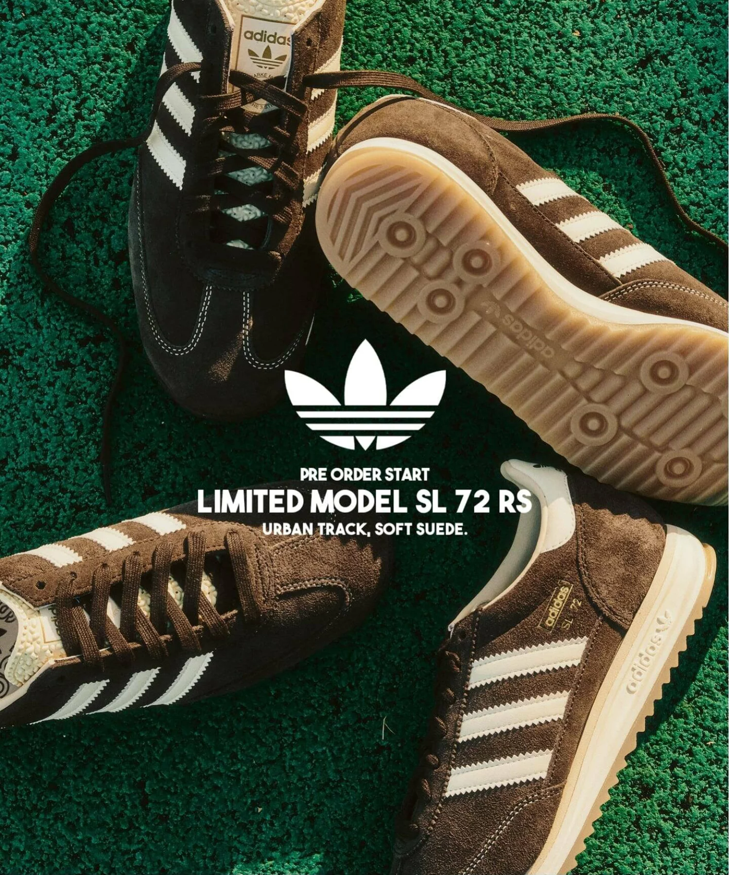 417 EDIFICE 限定展開となる adidas SL 72 RS “Brown” の先行予約が開始