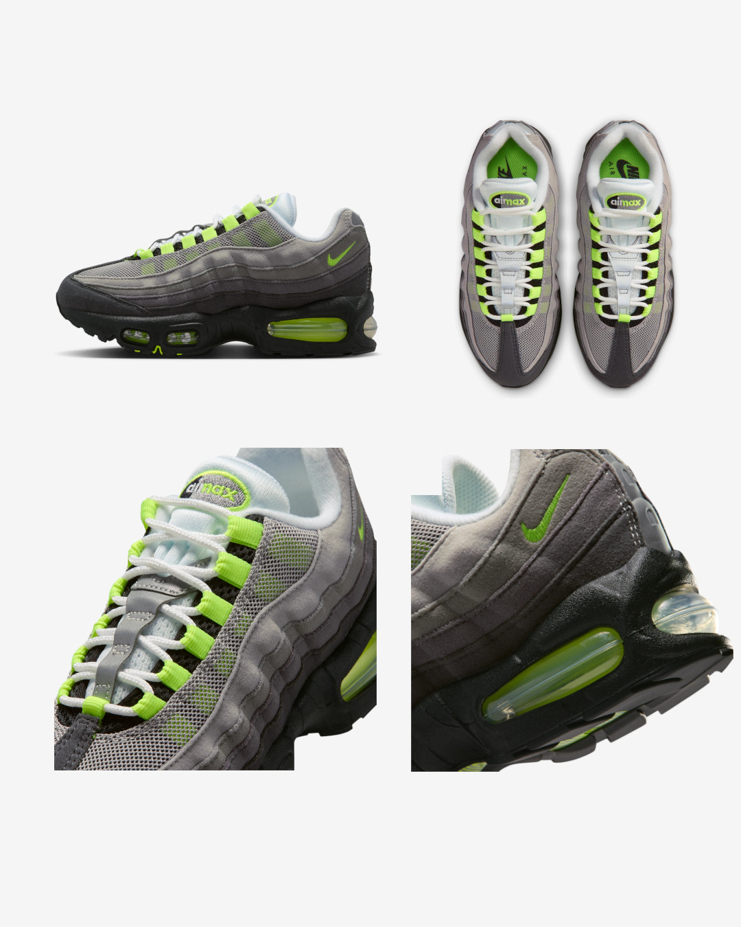 NIKE AIR MAX 95 GS BIG BUBBLE “Neon” が3月1日(日)に17,930円で発売予定