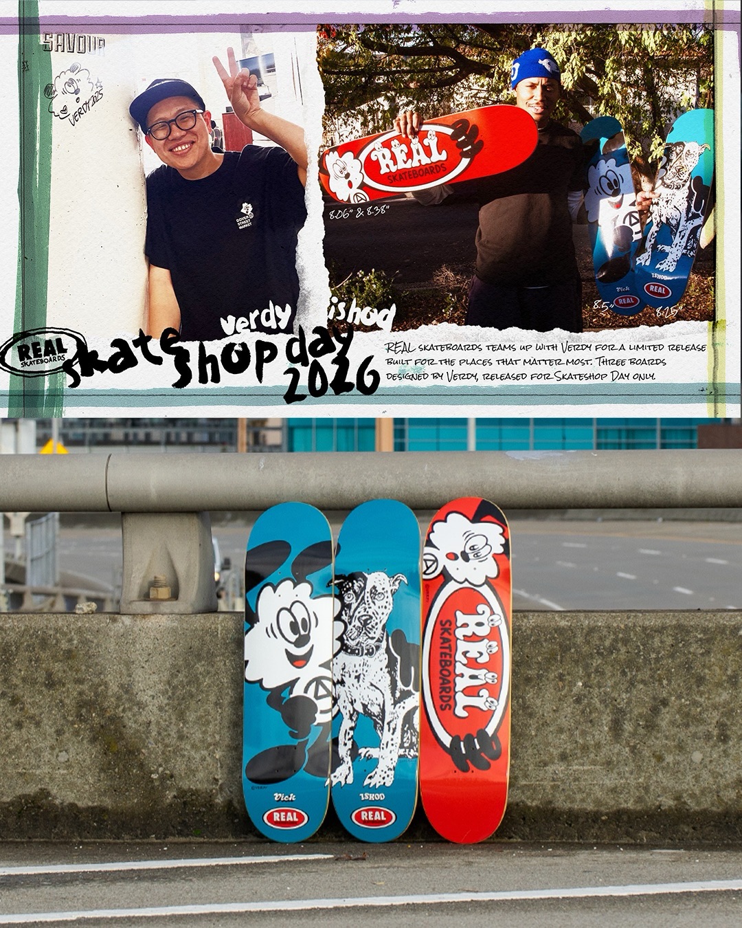 VERDY × Real Skateboards のコラボデッキが国内2月21日(土)に発売予定