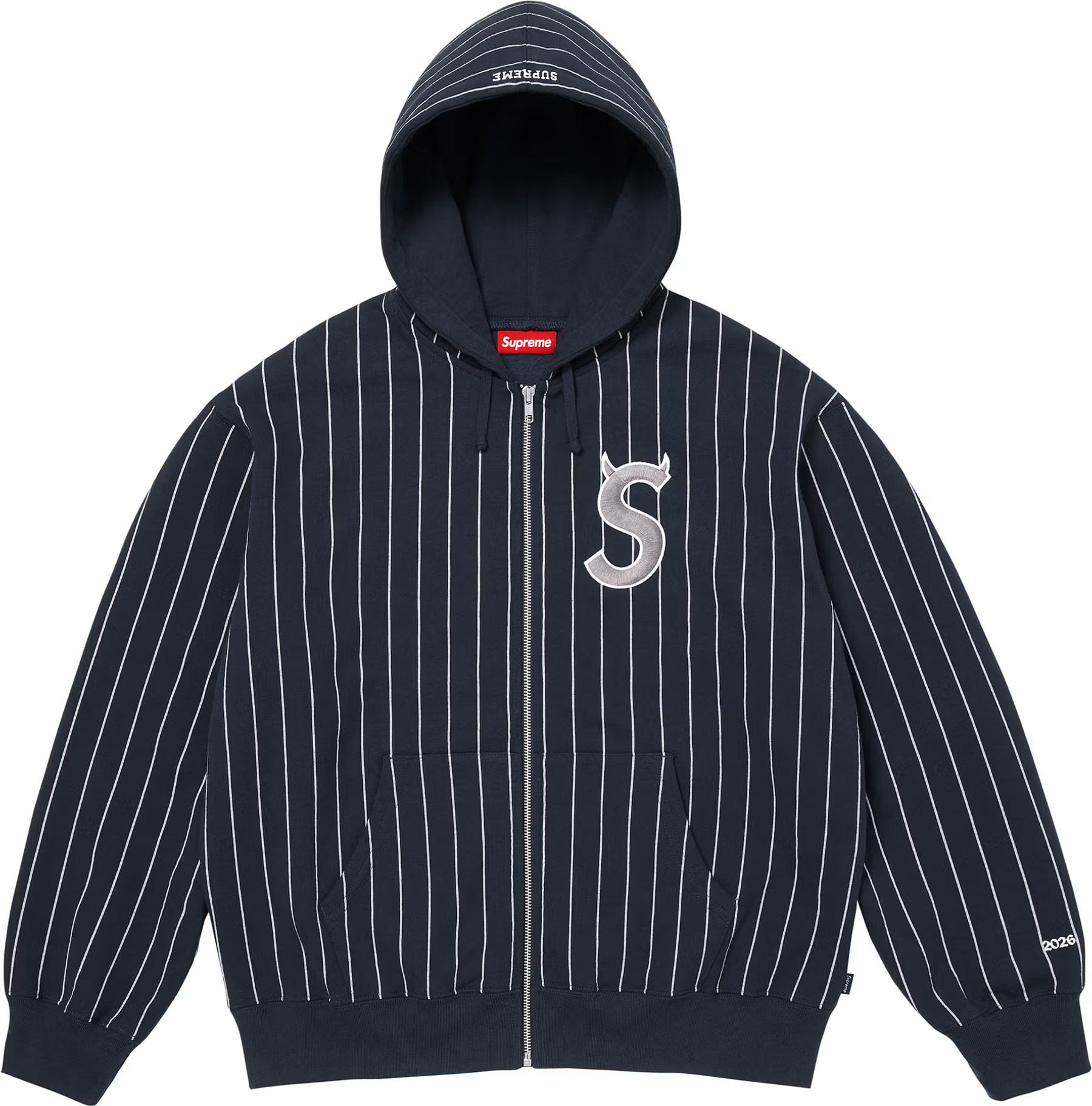 Devil S Logo Zip Up Hhooded Sweatshirt