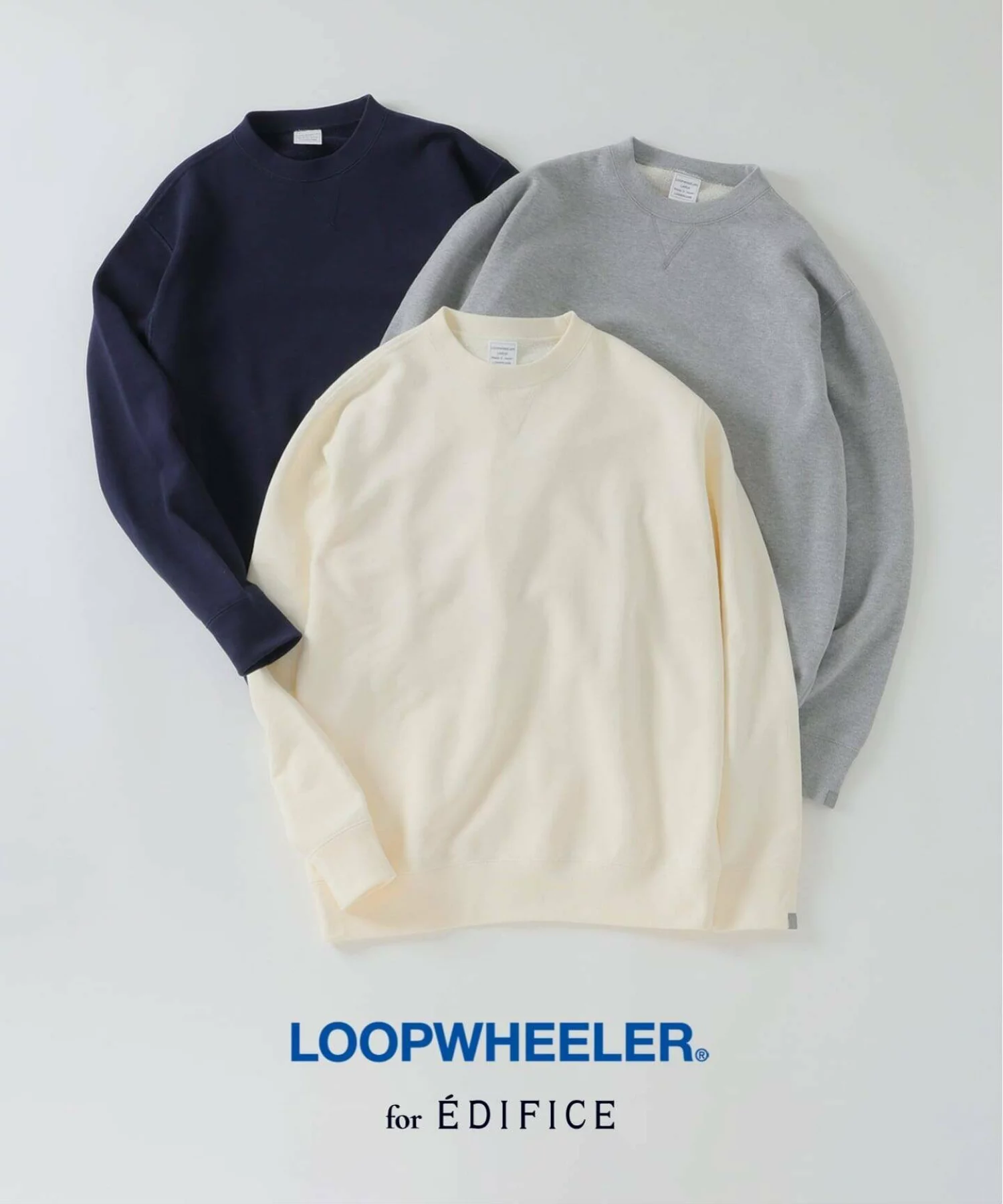 ÉDIFICE × LOOPWHEELER for LOWERCASE 26SS『 スウェットシャツ & スウェットパンツ 』の先行予約が開始