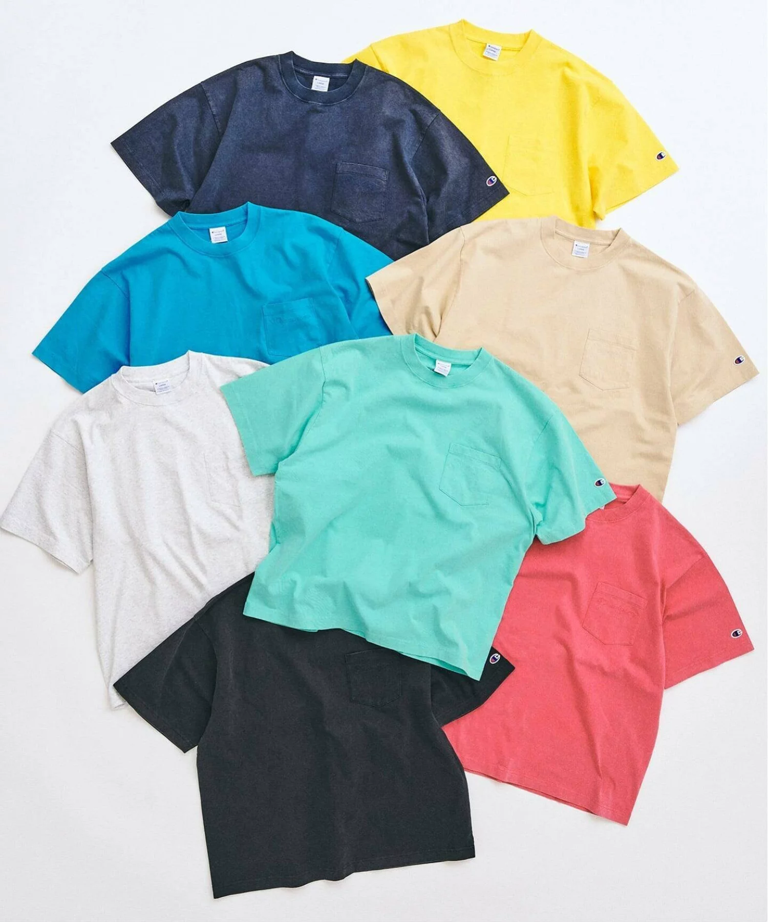 417 EDIFICE × Champion 26SS『Bleach Wash Pocket Tee』の先行予約が開始