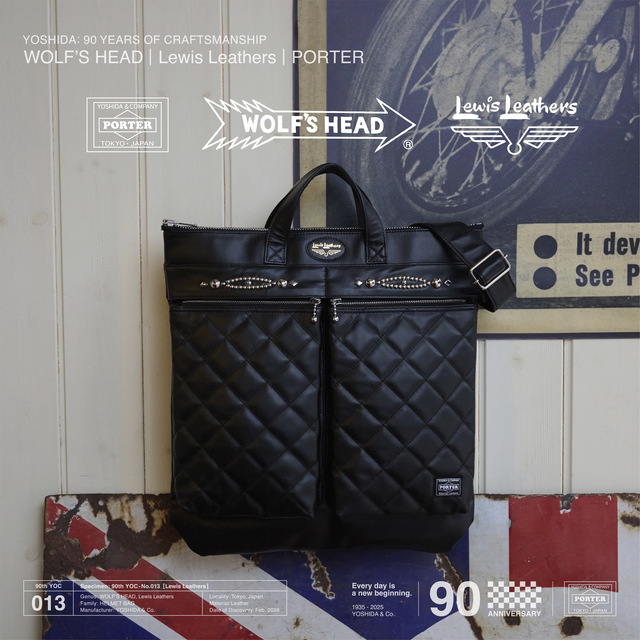 吉田カバン 90周年記念した PORTER × Lewis Leathers のコラボコレクションが2月21日(土)に発売予定