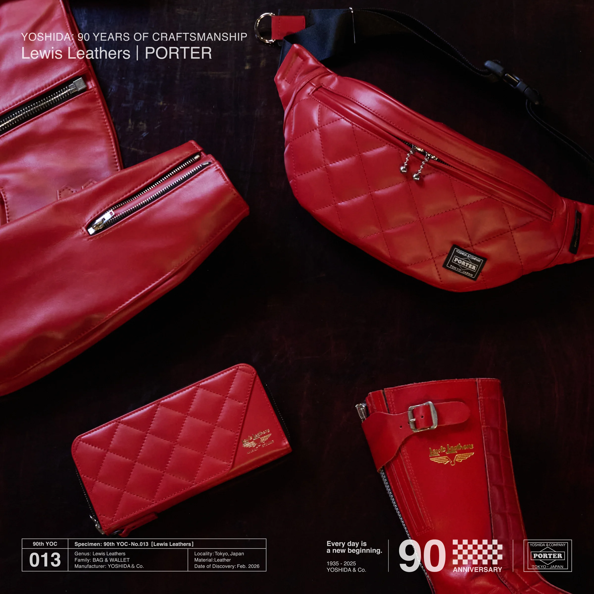吉田カバン 90周年記念した PORTER × Lewis Leathers のコラボコレクションが2月21日(土)に発売予定