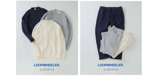 ÉDIFICE × LOOPWHEELER for LOWERCASE 26SS『 スウェットシャツ & スウェットパンツ 』の先行予約が開始