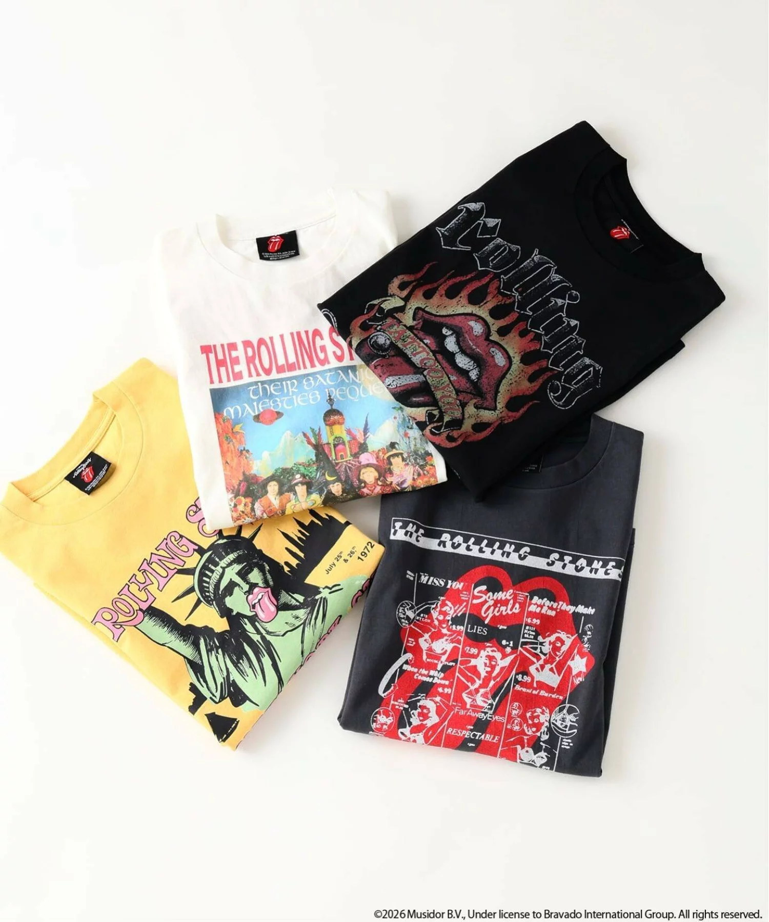 JOURNAL STANDARD relume × The Rolling Stones 26SS『ヴィンテージ加工 プリントTシャツ』の先行予約が開始