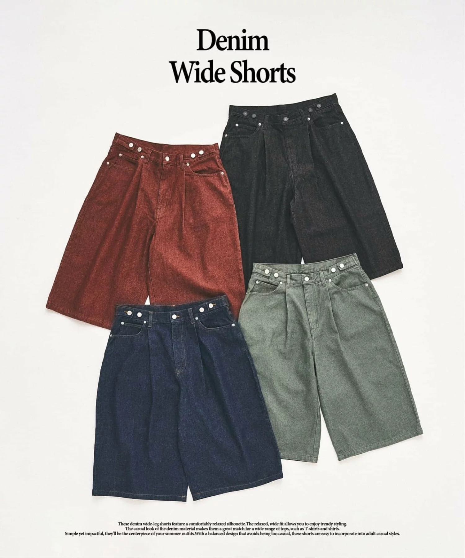 417 EDIFICE 26SS『デニムワイドショーツ』が発売