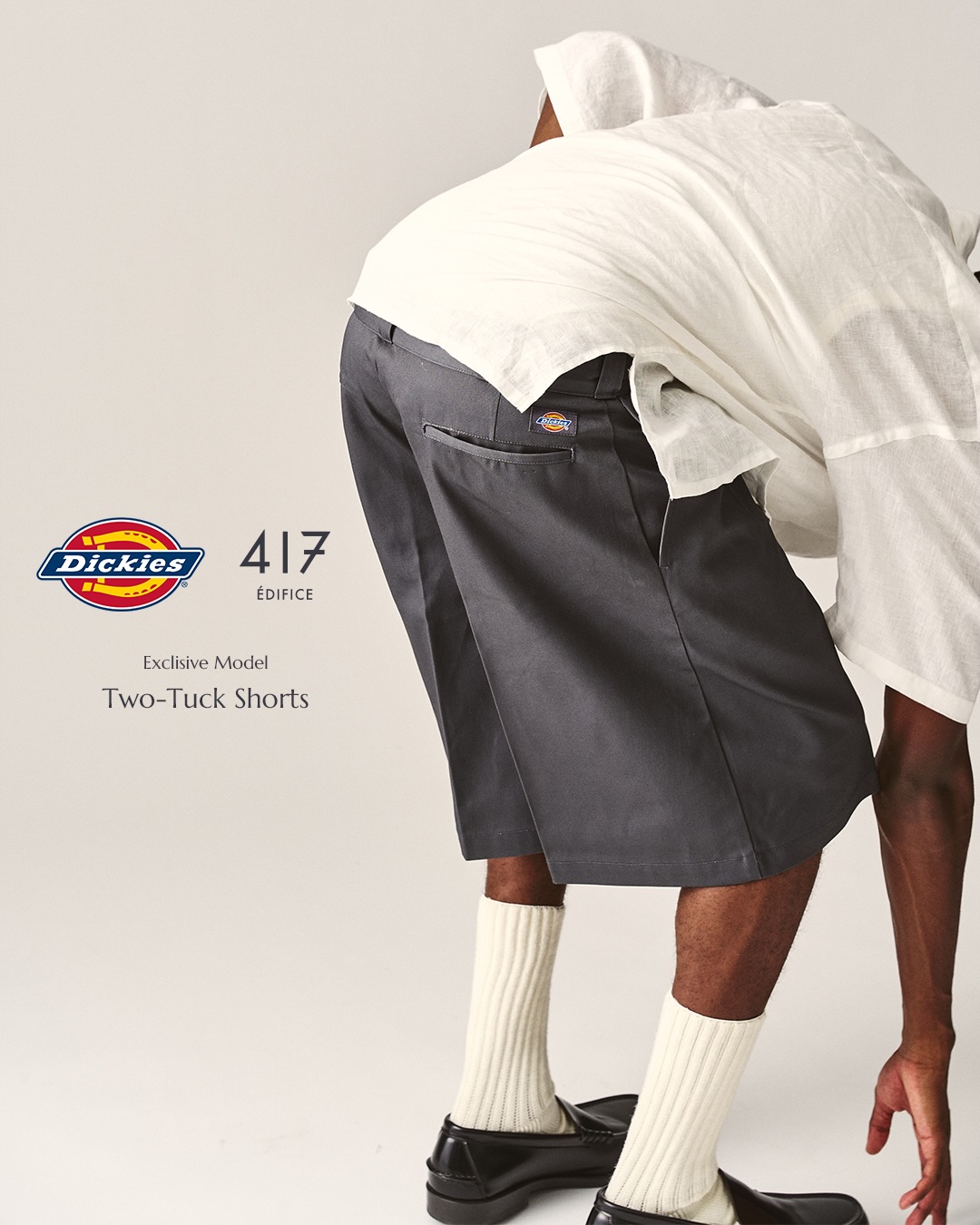 417 EDIFICE × Dickies 26SS『2タック ショーツ』の通常販売が開始