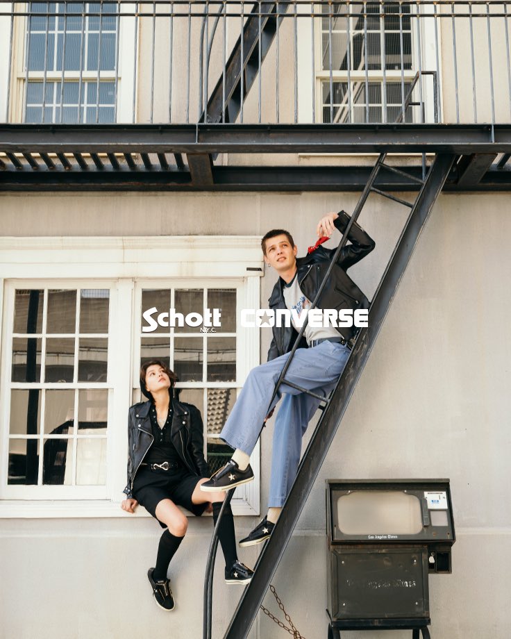 WAIPER オンラインにて Schott × CONVERSE のコラボ第2弾『ONE STAR “Black/White”』が4月16日(木)19:00~再販