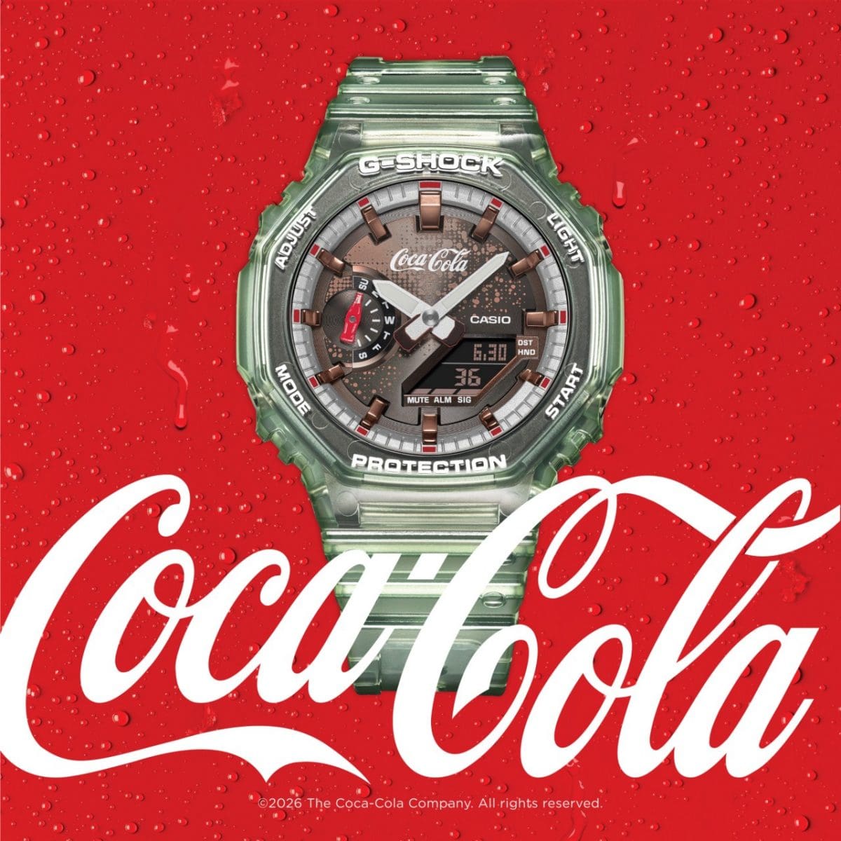 G-SHOCK × Coca-Cola『GA-2100CC-3AJR』のWEB抽選が5月1日(金)0:00～開始