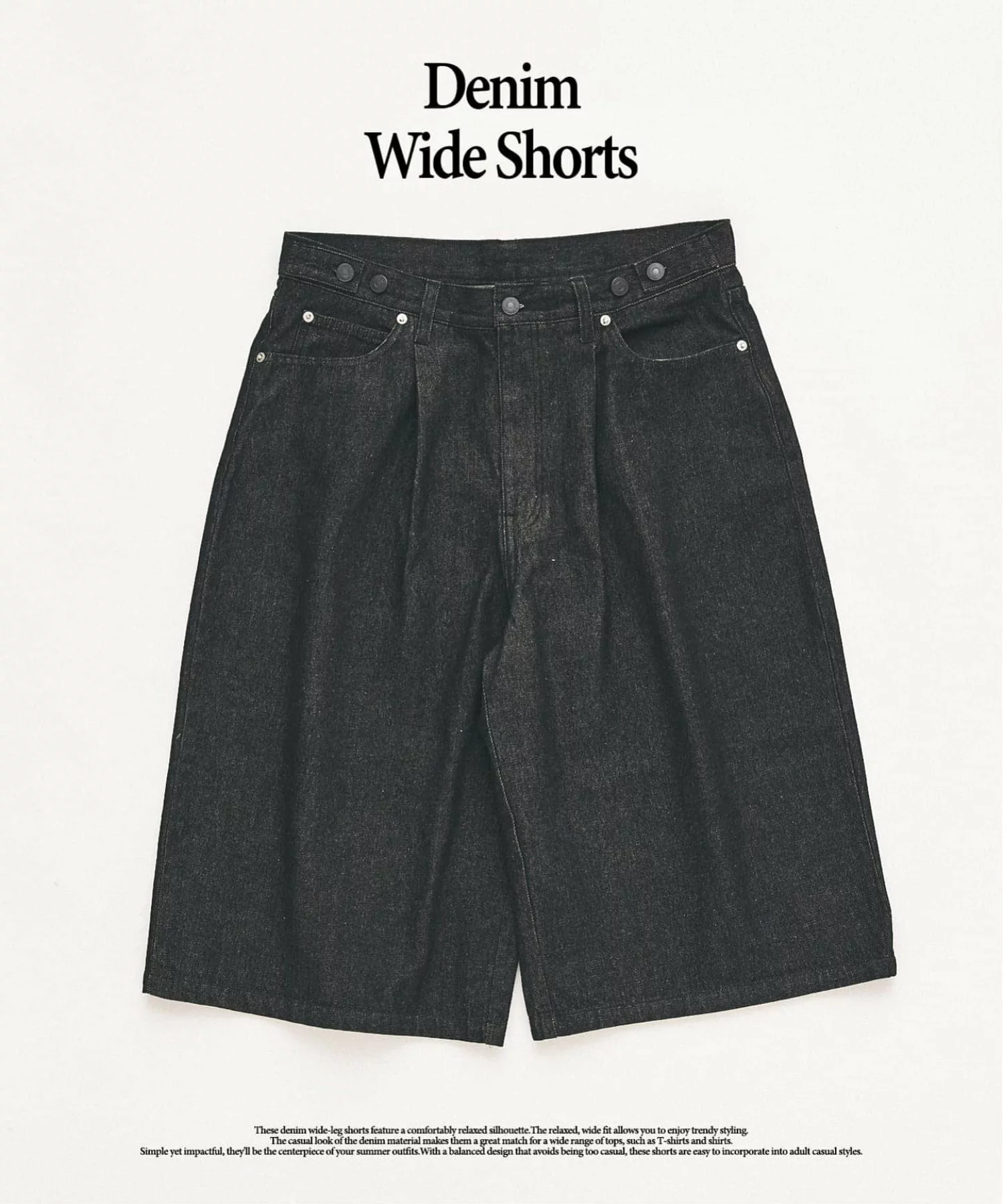 417 EDIFICE 26SS『デニムワイドショーツ』が発売