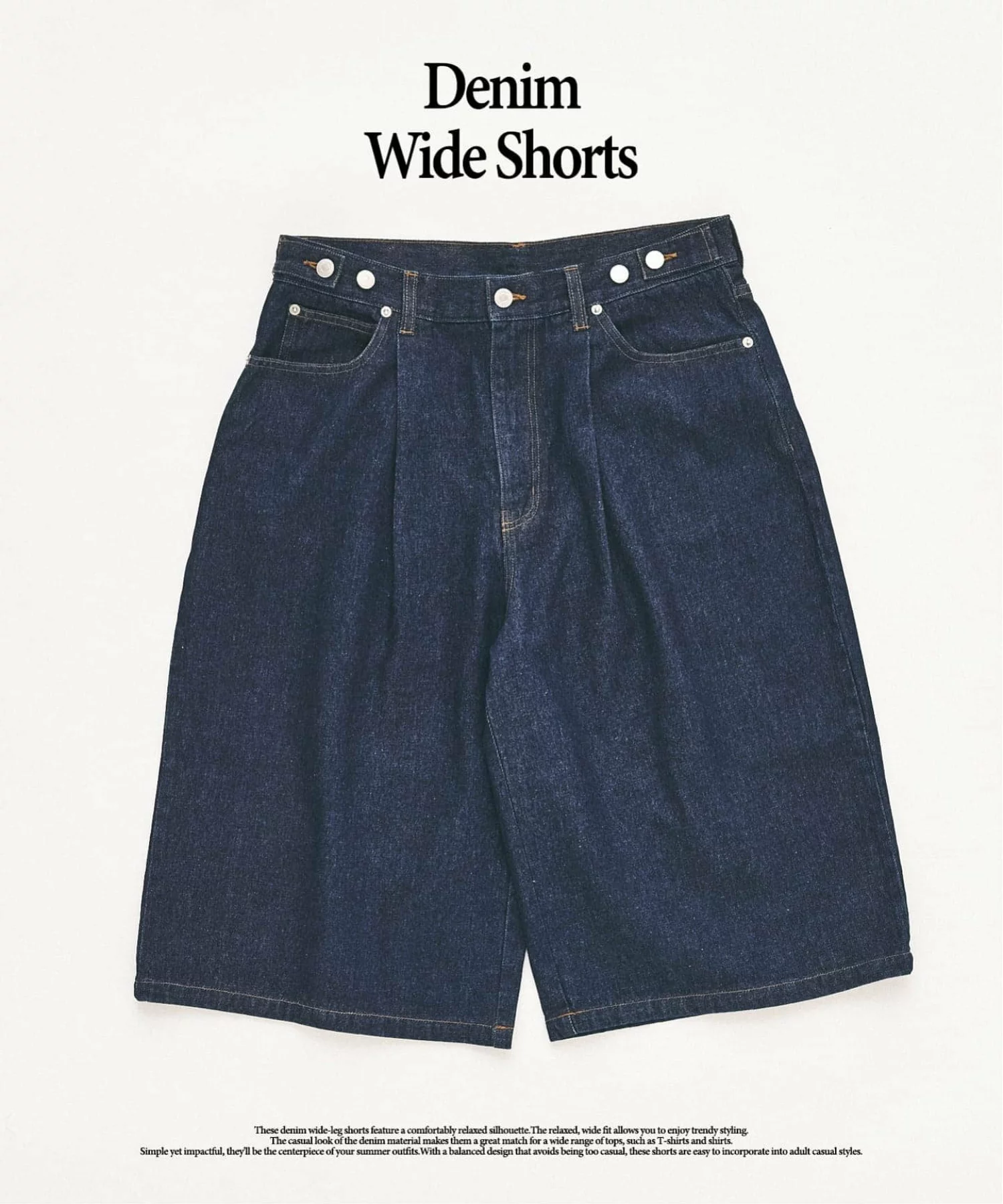 417 EDIFICE 26SS『デニムワイドショーツ』が発売