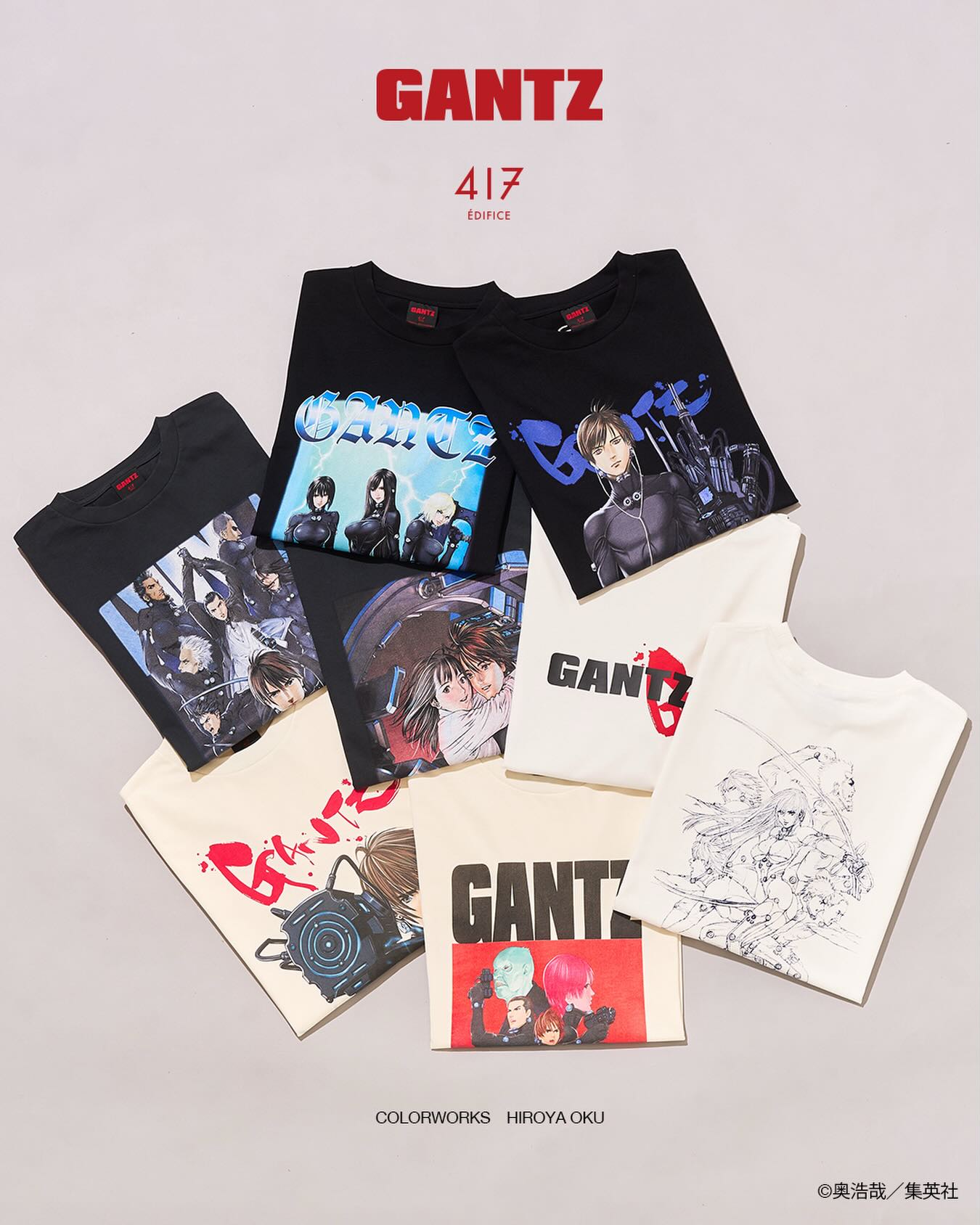 417 EDIFICE × GANTZ 26SS『Colorworks Tee』が発売