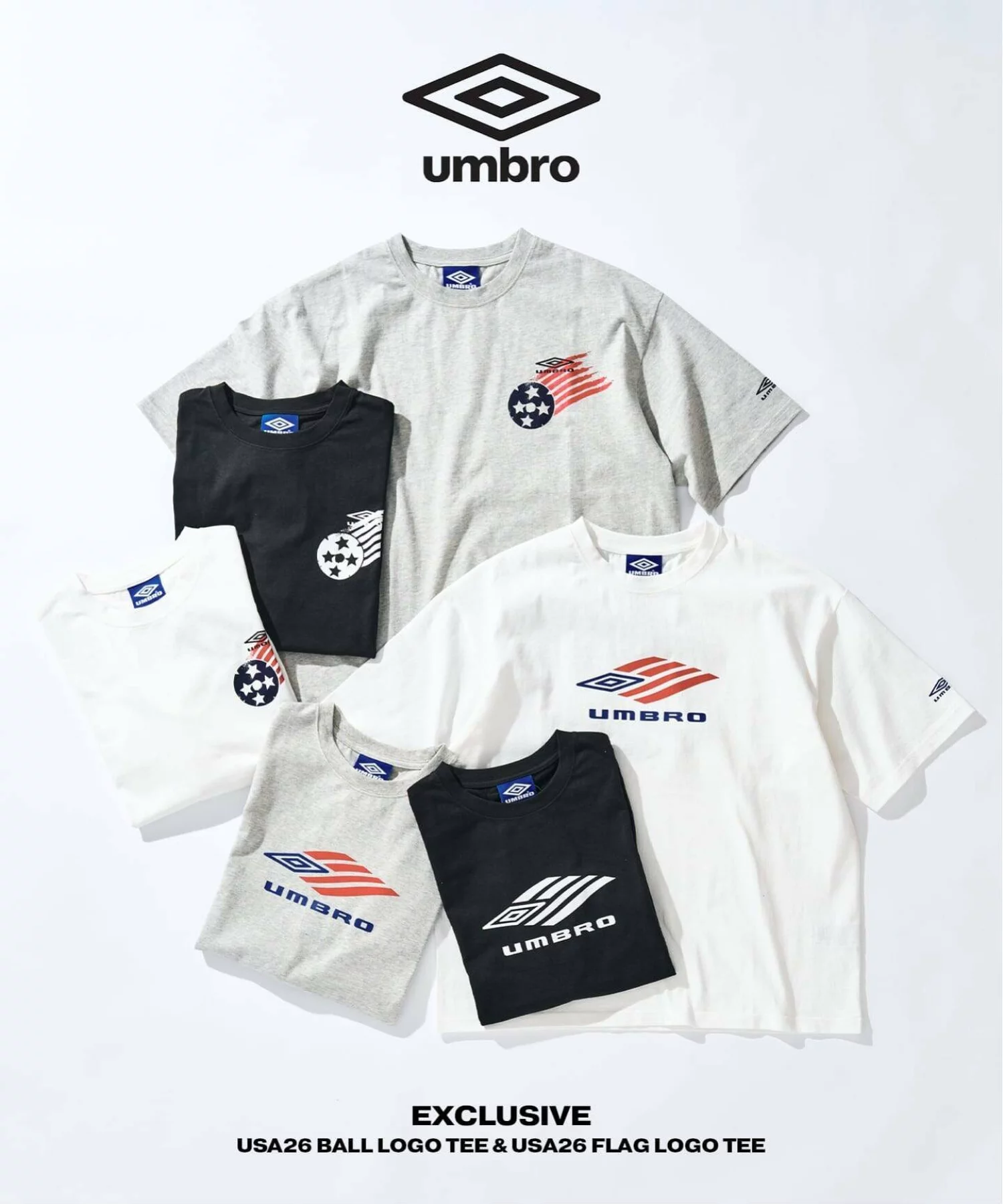 417 ÉDIFICE × UMBRO 26SS『USA26 Logo Tee』の先行予約が開始