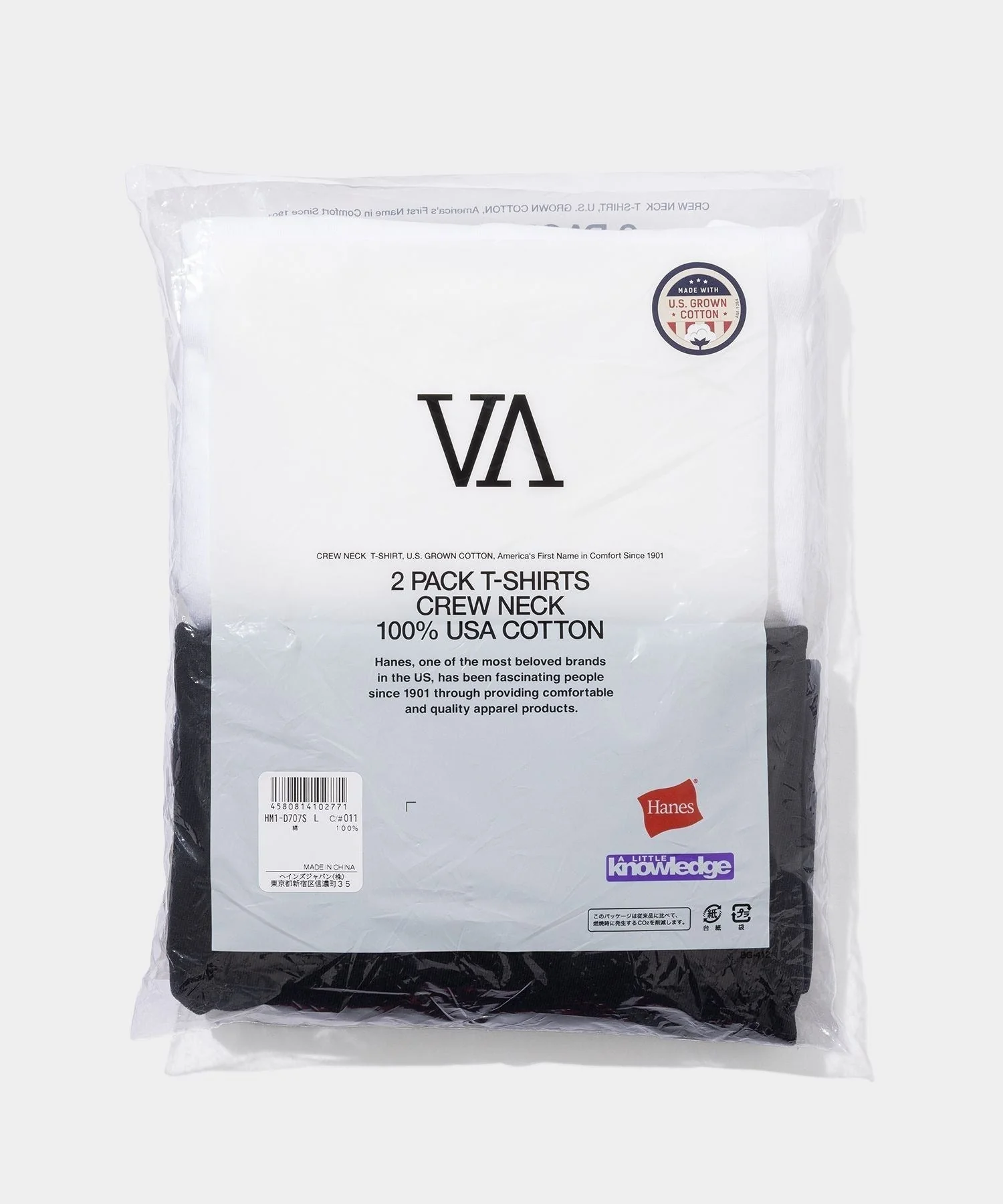 V.A. × Hanes × A Little Knowledge のトリプルコラボアイテム『2Pack T-Shirts』が発売