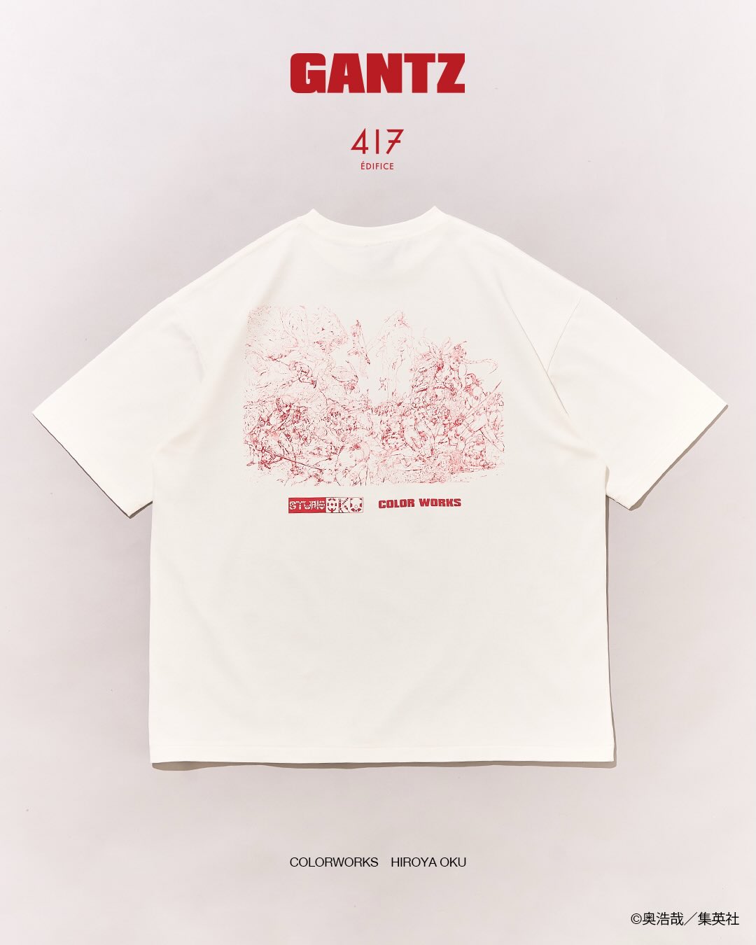 417 EDIFICE × GANTZ 26SS『Colorworks Tee』が発売