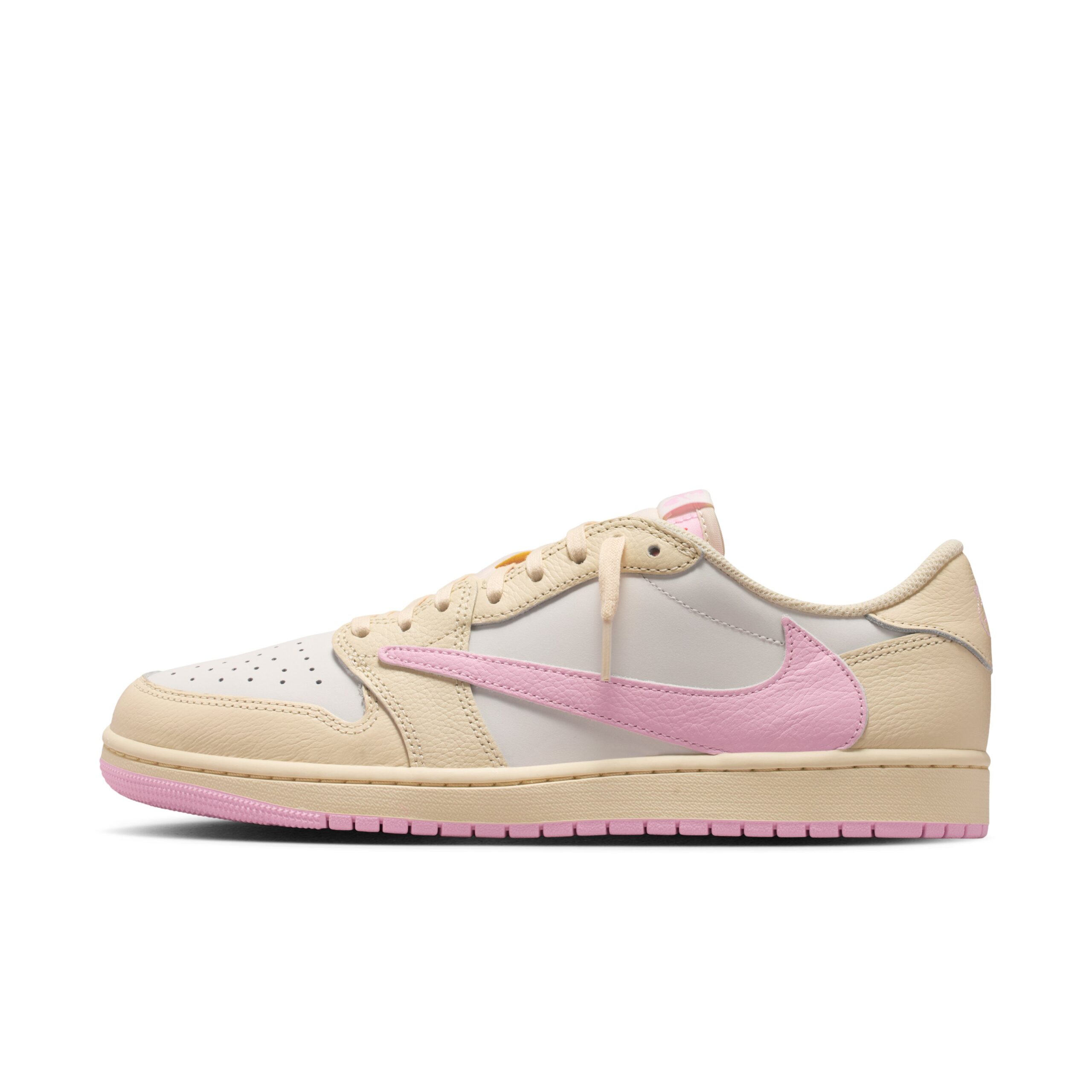Travis Scott × NIKE AIR JORDAN 1 LOW “Shy Pink” のオフィシャル画像が公開