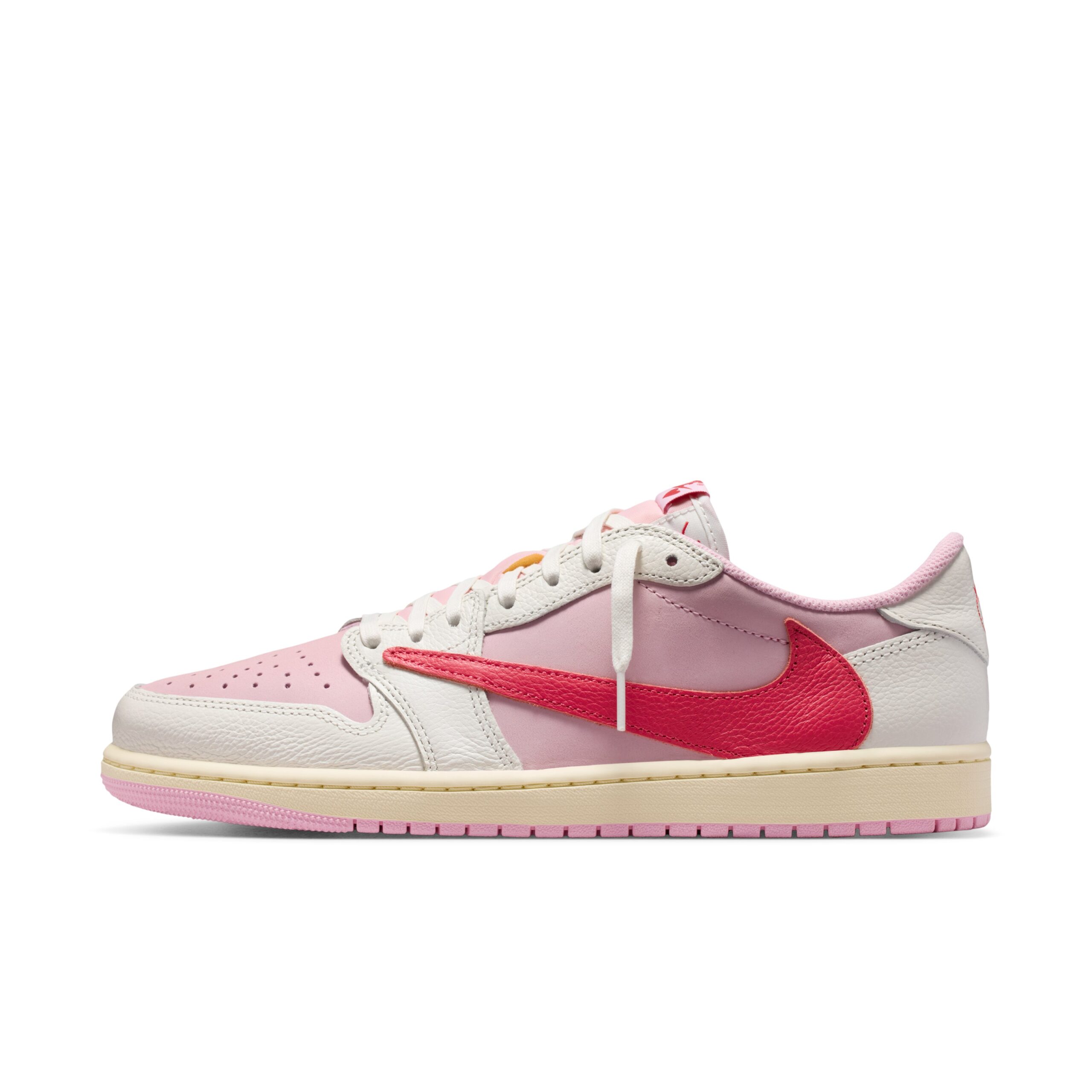 Travis Scott × NIKE AIR JORDAN 1 LOW “Tropical Pink” のオフィシャル画像が公開