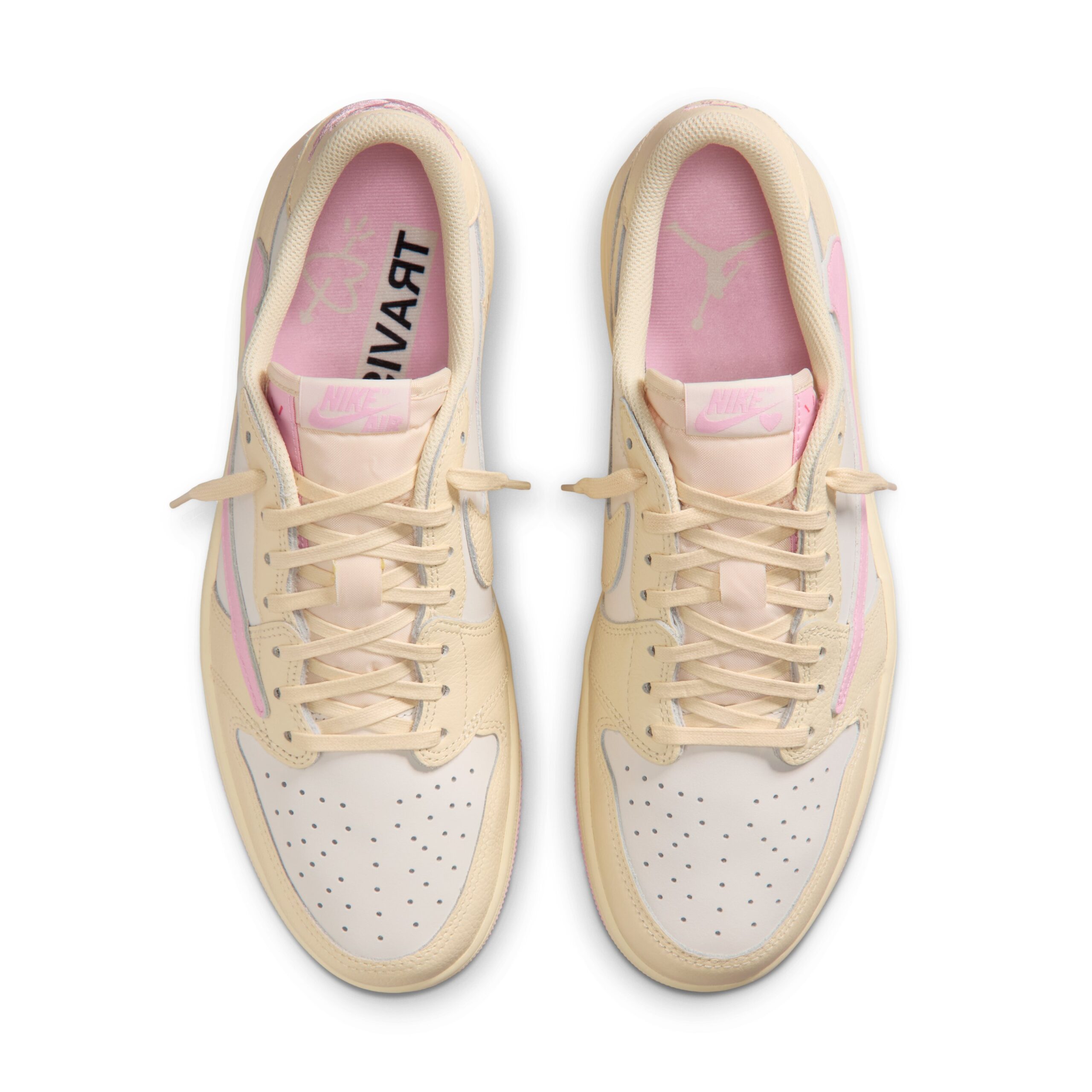 Travis Scott × NIKE AIR JORDAN 1 LOW “Shy Pink” のオフィシャル画像が公開