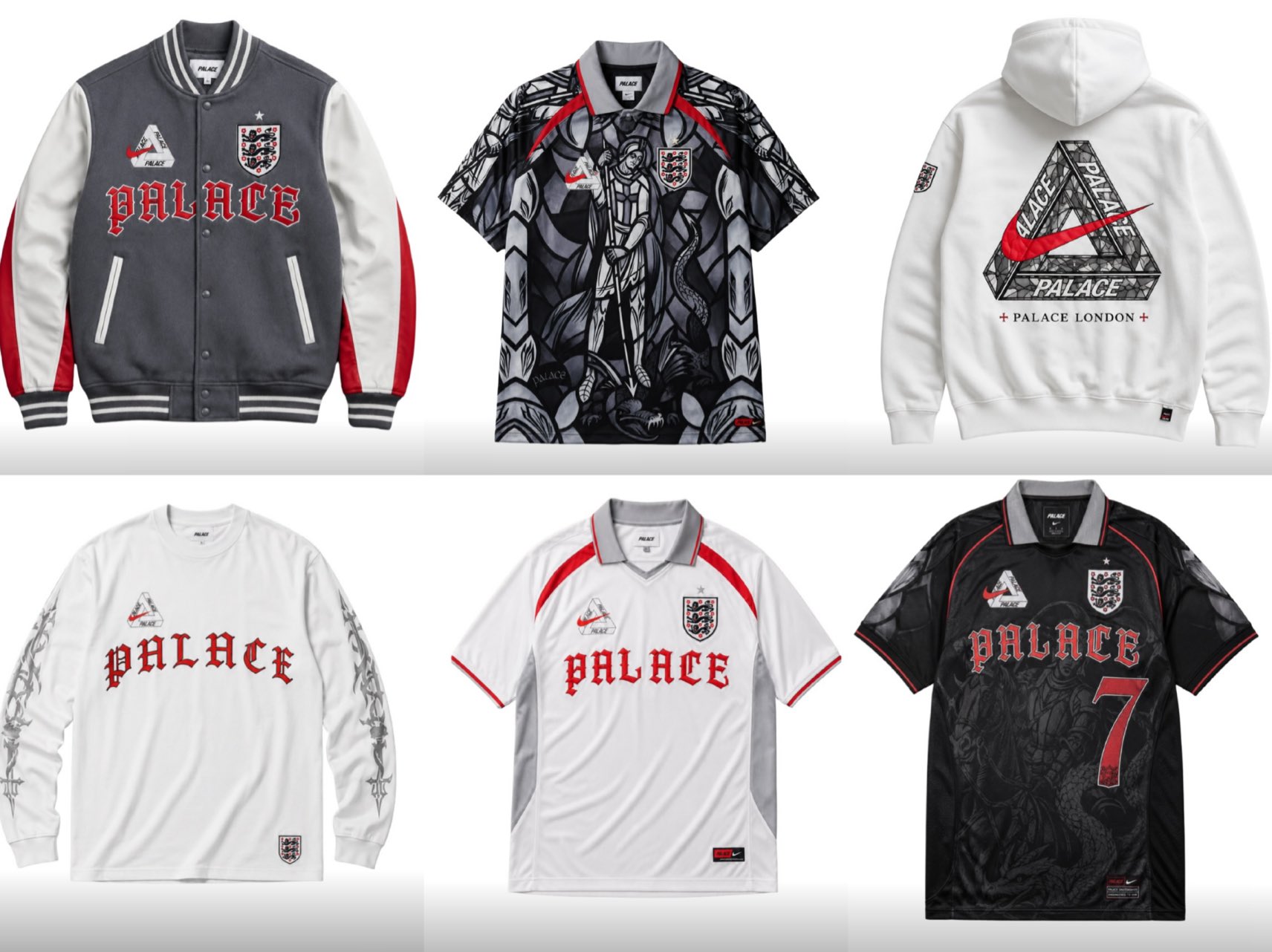 PALACE × NIKE × イングランド代表 のトリプルコラボジャケットが公開