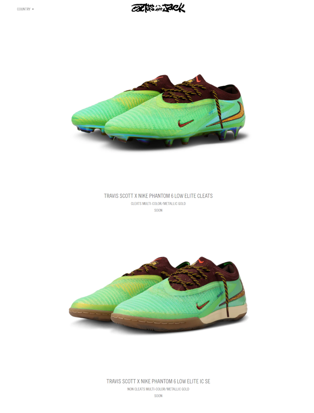 Travis Scott × NIKE PHANTOM 6 LOW ELITE