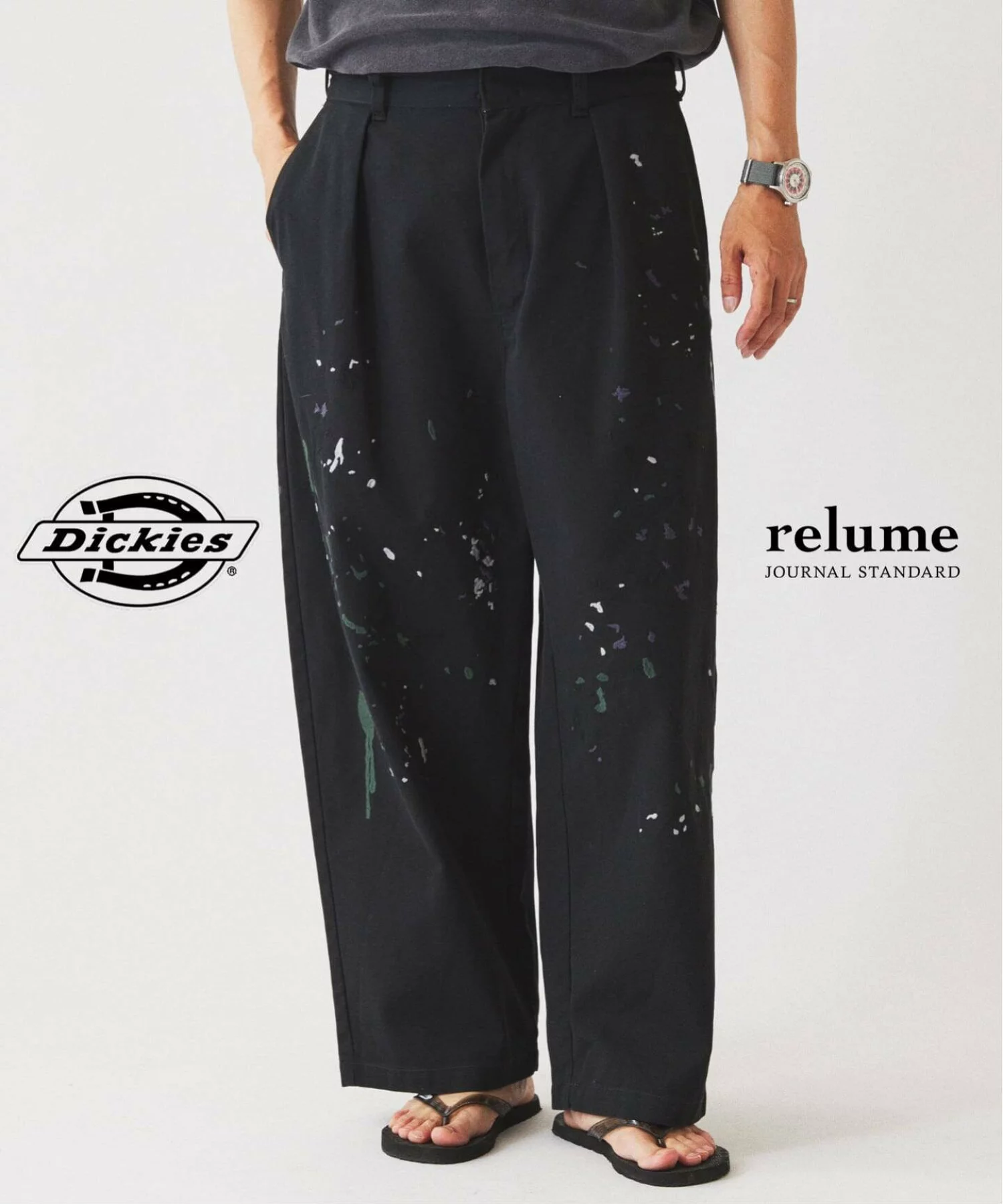 JOURNAL STANDARD relume × Dickies 26SS『スプラッシュ 刺繍 カーブ ワークパンツ』の先行予約が開始