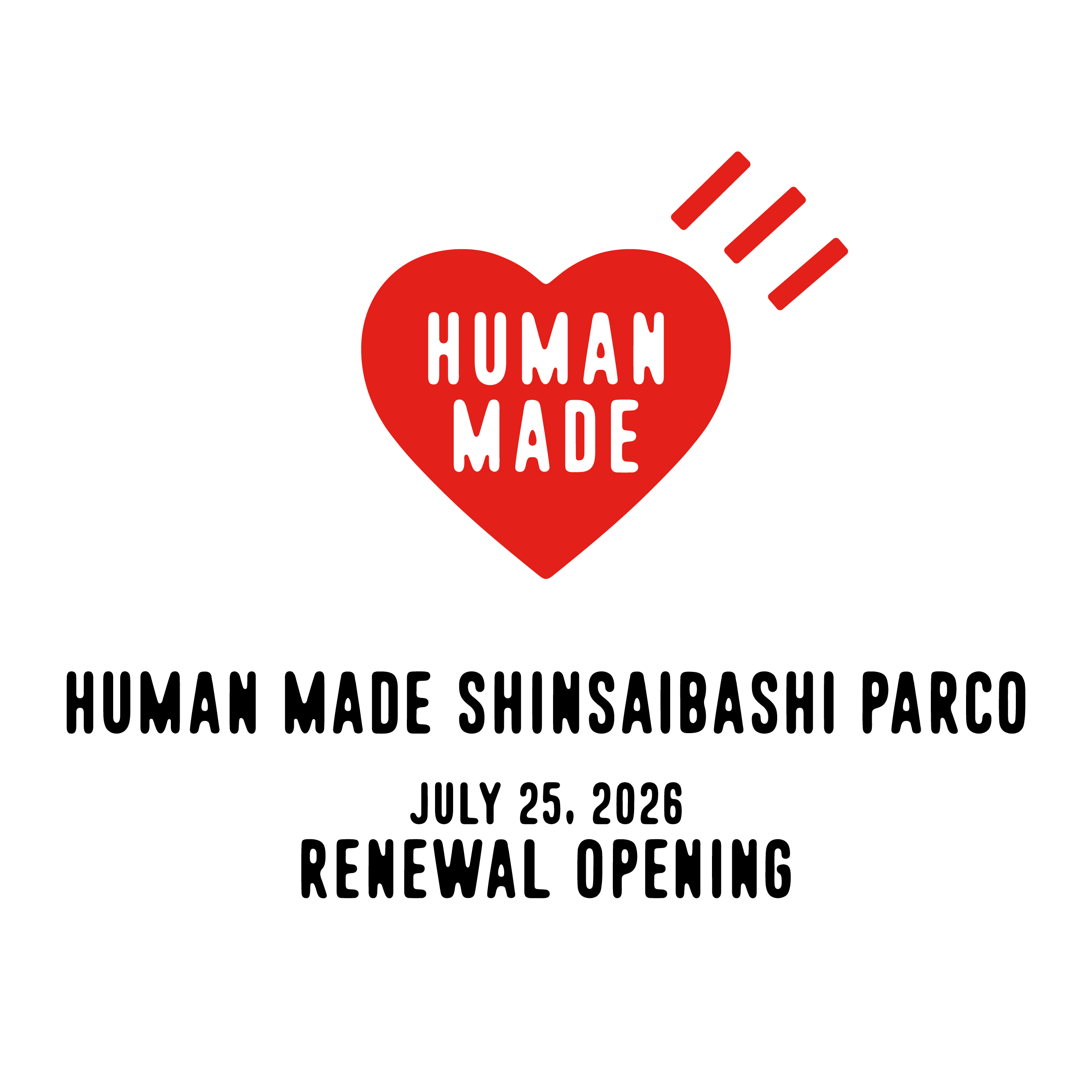 HUMAN MADE® SHINSAIBASHI PARCO が7月25日（土）にリニューアルオープン
