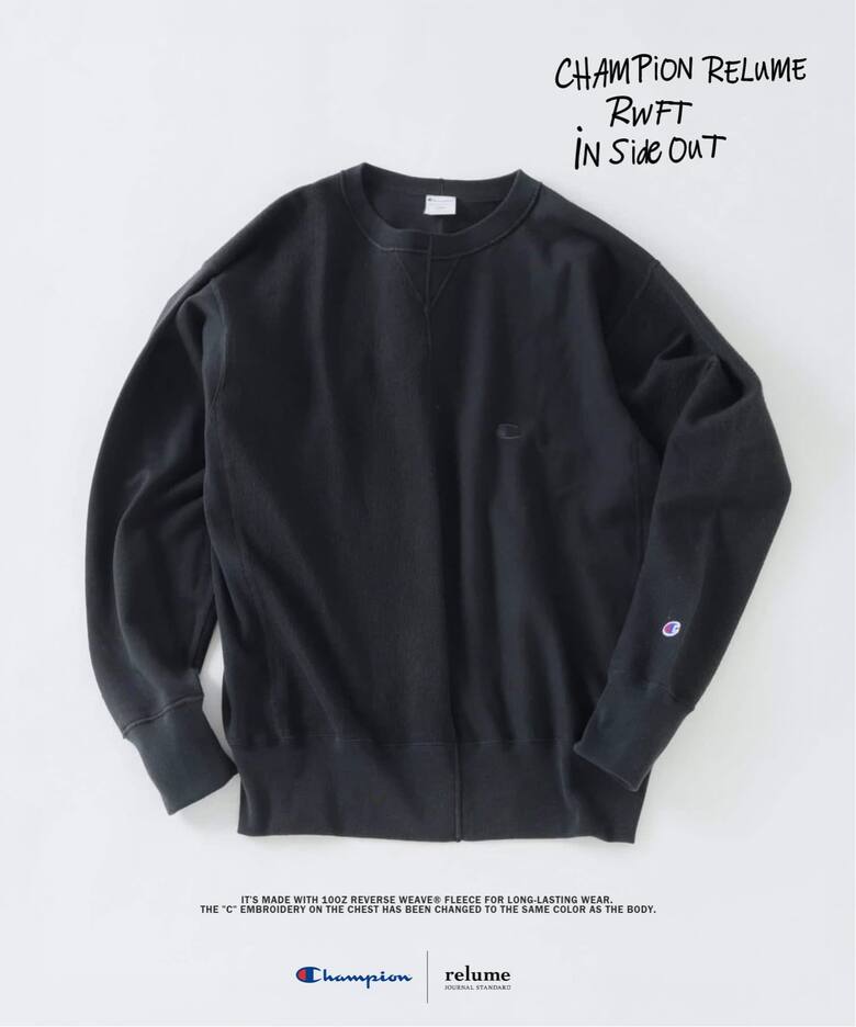 JOURNAL STANDARD relume × Champion 26FW『インサイドアウト スウェット & リバースウィーブ スウェット トラックパンツ』の先行予約が開始
