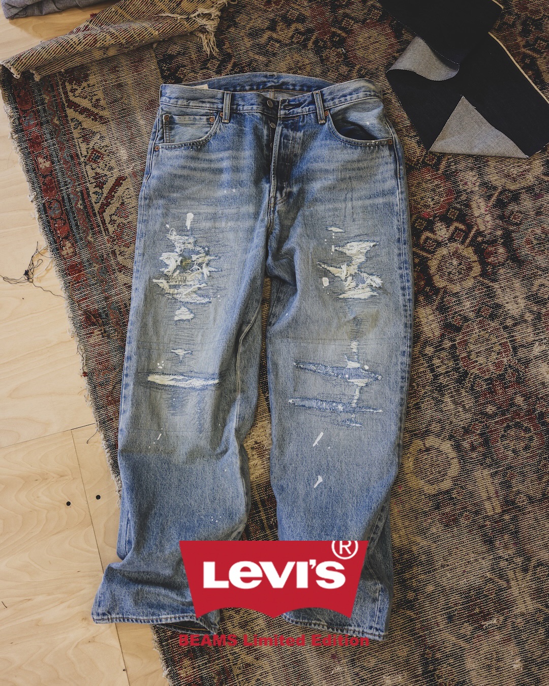 BEAMS × Levi’s®『501® Loose Crash & Repair Denim』が7月17日(金)に発売予定