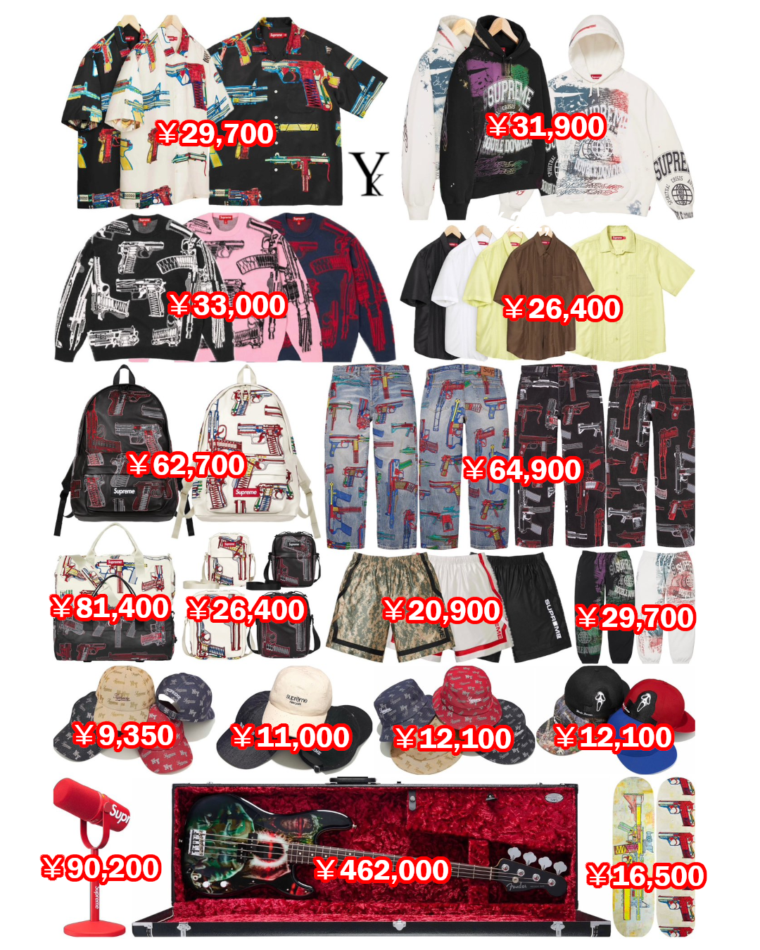 Supreme 2026年春夏コレクション WEEK19 の国内販売価格が公開